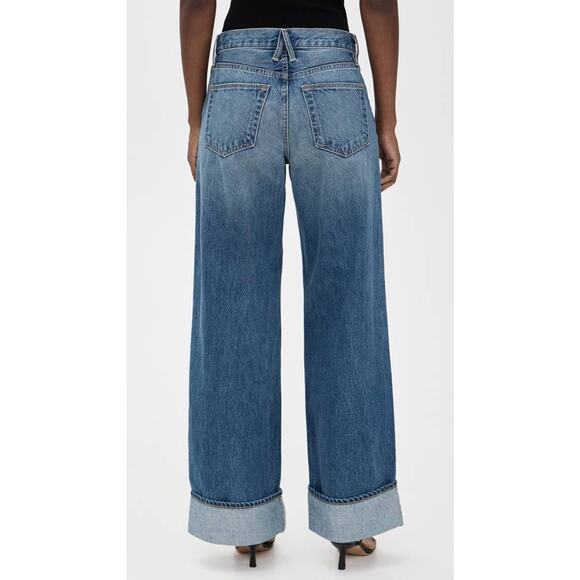 SLVRLAKE Turn Up Jeans in Nine to Five Blue 29 - Picture 3 of 4